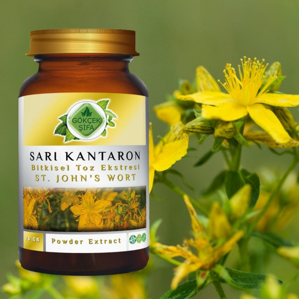 Sarı Kantaron Toz Ekstresi (Hypericum Perforatum)70 gr Cam Kavanoz - 8