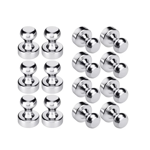 Valkyrie 12 Adet Yüksek Kalite Güçlü Neodyum Mıknatıs Buzdolabı Magnet Fotoğraf Evrak Kağıt Tutucu - 7