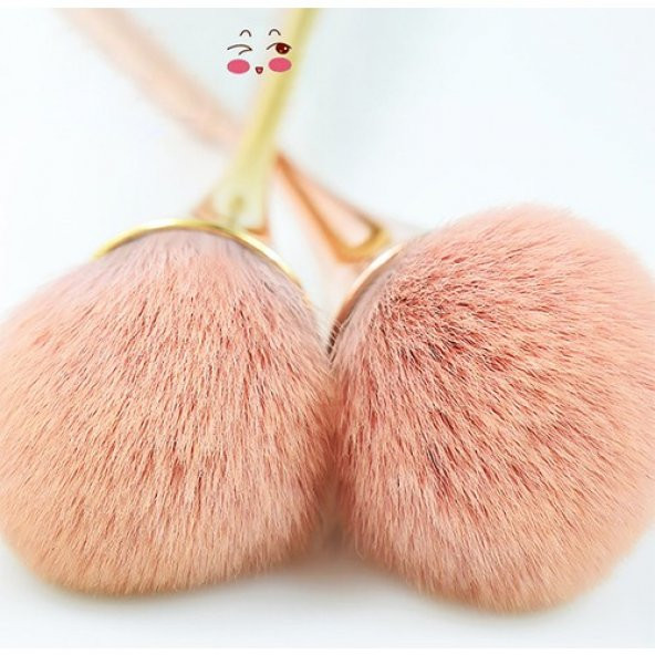 Ezere Altın Makyaj Fırçası Pudra Fırçası Fondöten Fırçası Allık Fırçası - 3