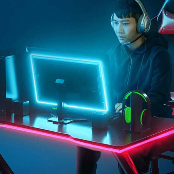 BASEUS Game Light RGB 5050 Esnek Oyuncu Pc LED Şerit Işık 5W1,5 m - 4