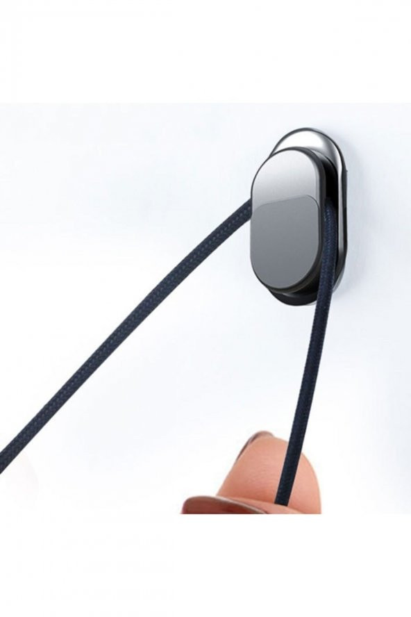 Ally Mıknatıslı Suction Hook 3 Parça Araç ev Kablo Tutucu Toparlayıcı - Siyah - 8