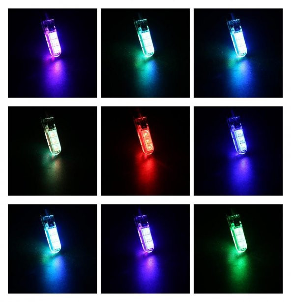 Zhltech Kumandalı Rgb Led T10 Park Ampulu 2 Adet Set - 4