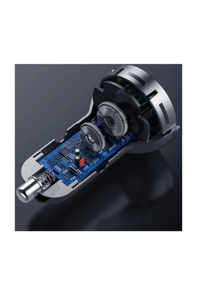 Digital Display 24w 4.8a Dual Usb Çift Usb Hızlı Araç Şarjı Siyah - 12