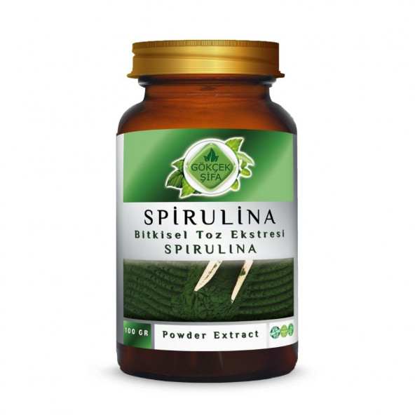 Spirulina Toz Ekstresi (Arthrospira Platensis)100 gr Cam Kavanoz