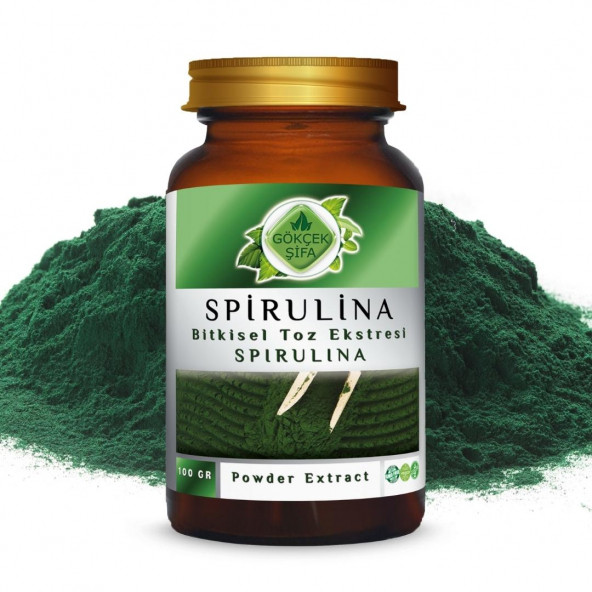 Spirulina Toz Ekstresi (Arthrospira Platensis)100 gr Cam Kavanoz - 6