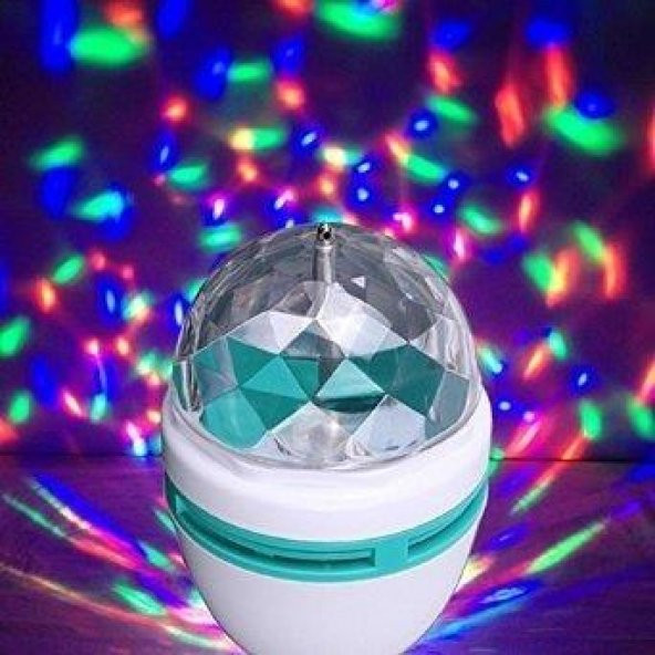 Zhltools Döner Renkli Led Başlıklı Led Disko Topu Gece Lambası - 3