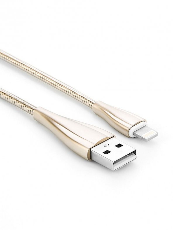 Vonk 2.4A Yaylı Lightning Kablo Gold 1Metre - 2