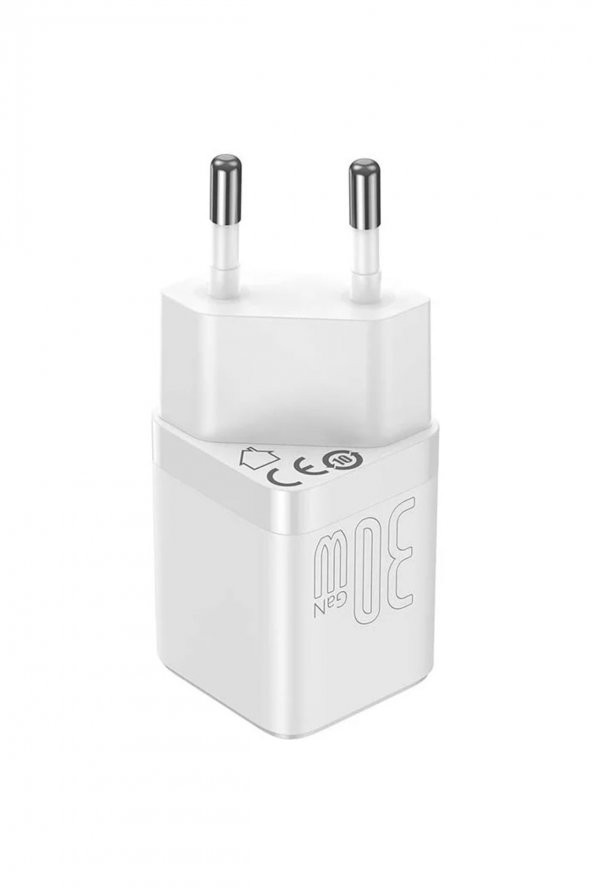 Gan3 30w Pd3.0, Qc4+ Pps Ultra Hızlı Type-c Hızlı Şarj Adaptörü Beyaz - 4