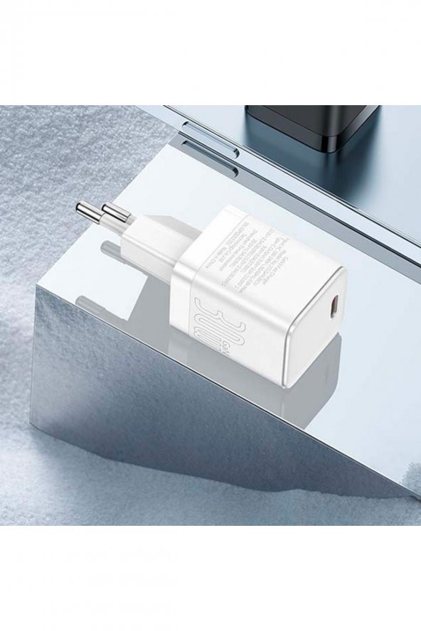 Gan3 30w Pd3.0, Qc4+ Pps Ultra Hızlı Type-c Hızlı Şarj Adaptörü Beyaz - 5