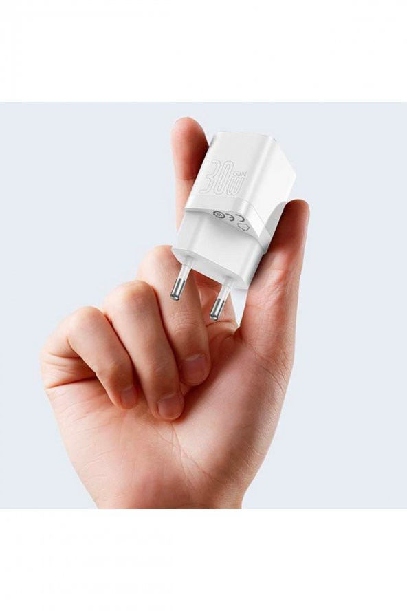 Gan3 30w Pd3.0, Qc4+ Pps Ultra Hızlı Type-c Hızlı Şarj Adaptörü Beyaz - 6