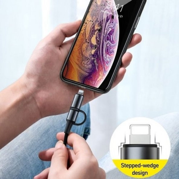 LinkTech K555 2in1 Lightning / Micro USB Şarj Kablosu - 3