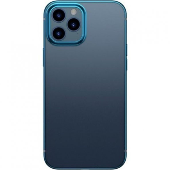 Baseus Glitter iPhone 12 Pro Max Şeffaf Lüx Kılıf Soft Tpu Kılıf Mavi