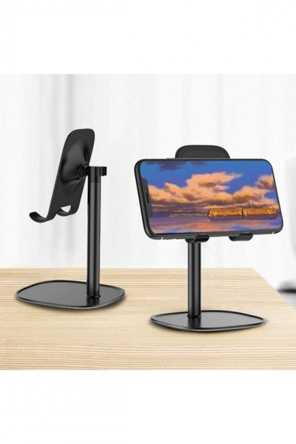 Ally Zm-12 Metal Cep Telefonu Ve Tablet Masaüstü Tutucu Stand Siyah - 4