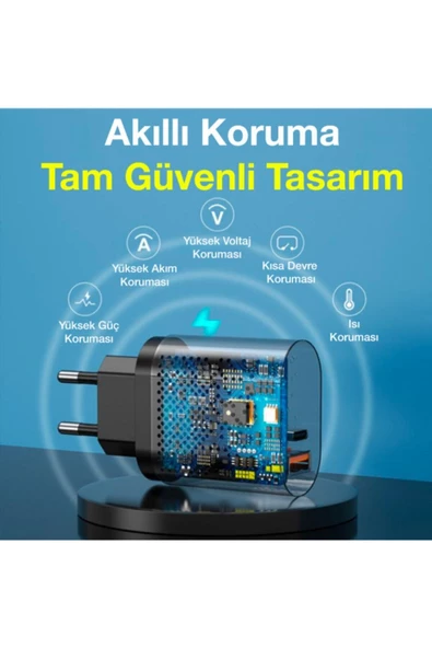 Uslion 20w Usb Qc3.0 Şarj Pd3.0 Hızlı Şarj Aleti Şarj Başlık Beyaz - Resim 6