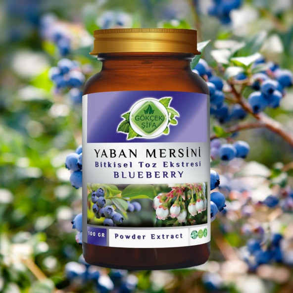 Yaban Mersini Toz Ekstresi (Vaccinium Myrtillus)100 gr Cam Kavanoz - 7