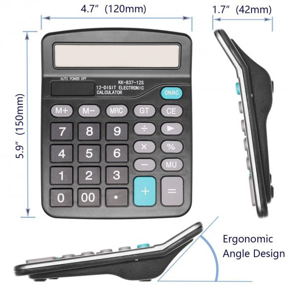 Keenly Elektronik Hesap Makinası KK-837-12S - 2