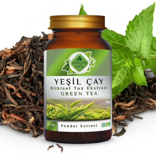 Yeşil Çay Toz Ekstresi (Camellia Sinensis)50 gr Cam Kavanoz - 2