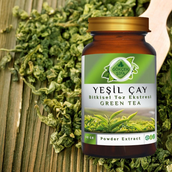 Yeşil Çay Toz Ekstresi (Camellia Sinensis)50 gr Cam Kavanoz - 5