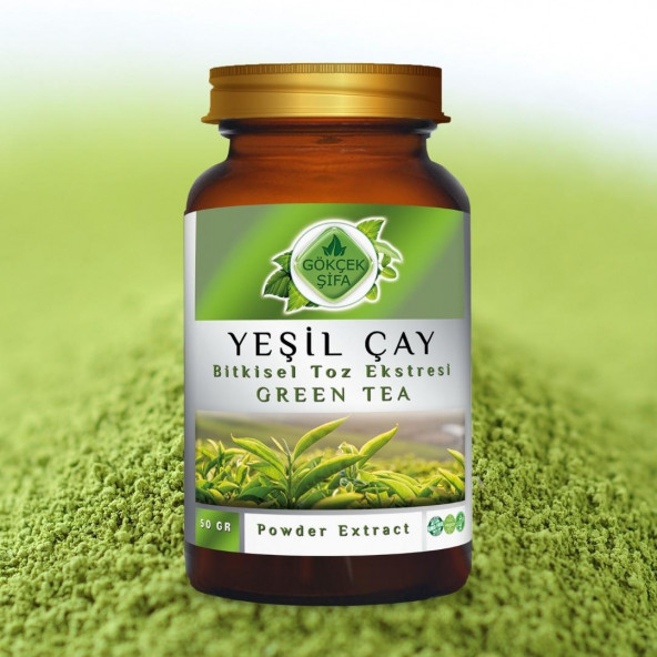 Yeşil Çay Toz Ekstresi (Camellia Sinensis)50 gr Cam Kavanoz - 7