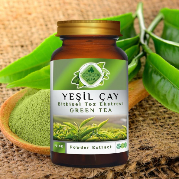 Yeşil Çay Toz Ekstresi (Camellia Sinensis)50 gr Cam Kavanoz - 8
