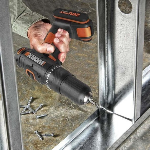 Worx WX101.1 20VOLT/1.5AH. Li-Ion Çift Akülü Şarjlı Matkap - 5