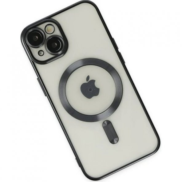 Ally iPhone 14 Plus 6.7inç Renkli Kenar Lazer Çerçeveli Magsafe Uyumlu Silikon Kılıf - 2