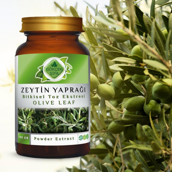 Zeytin Yaprağı Toz Ekstresi ( Olive Leaf Powder Extract)100 gr Cam Kavanoz - 3