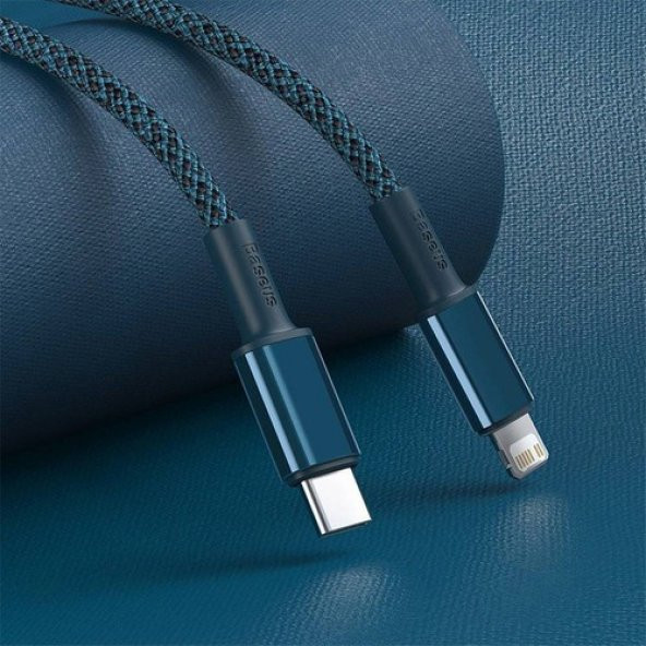 Baseus High Density Braided 20W Type-C To iPhone Lightning Hızlı Şarj ve Data Kablosu 1m - 4