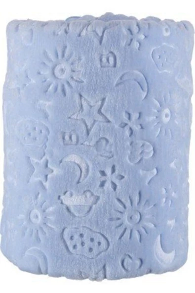 Mavi Bebek Çocuk Battaniyesi, Kabartmalı Yumuşak