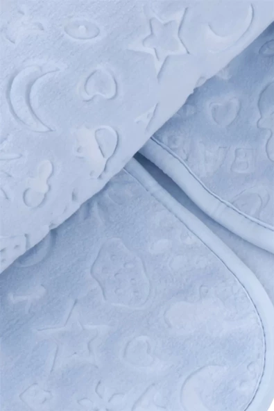 Mavi Bebek Çocuk Battaniyesi, Kabartmalı Yumuşak - 5