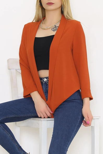 ZhlButik Krep Ceket - 9