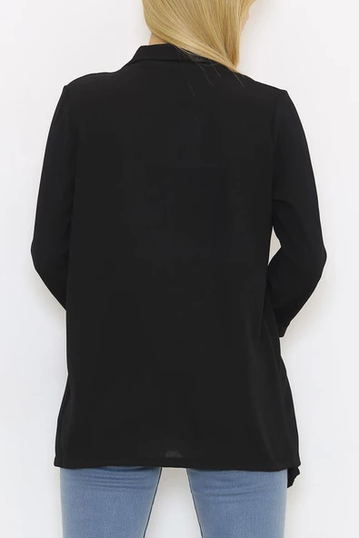 ZhlButik Krep Ceket - 6