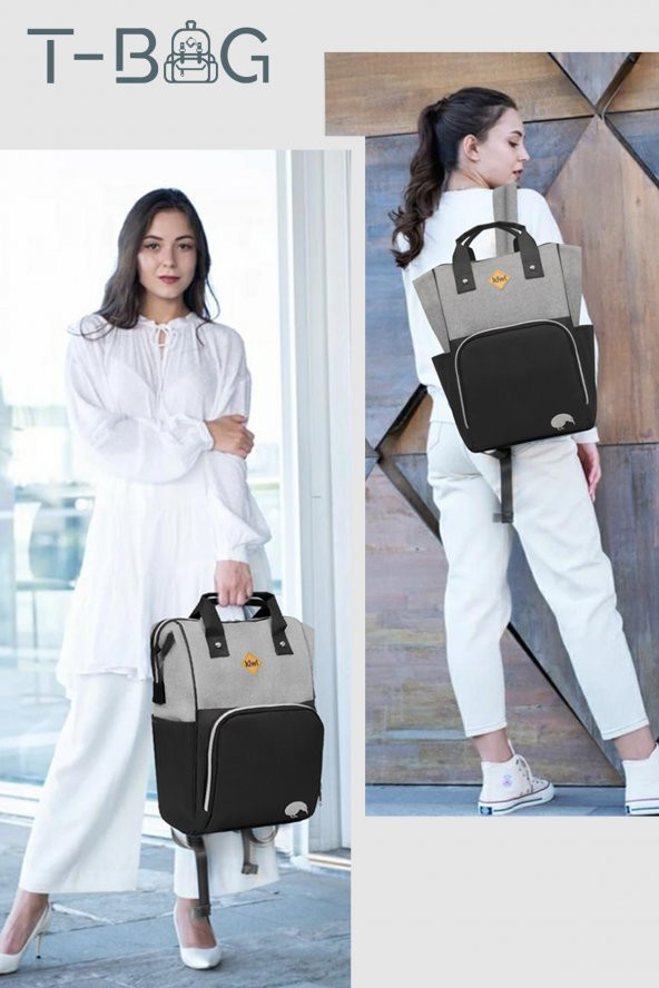 Kiwi T-Bag Anne Bebek Sırt Bakım Çantası Vizon - 8