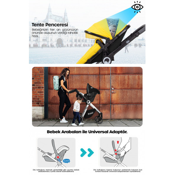KİWİ GO TRAVEL SİSTEM BEBEK ARABASI SOMON - 11