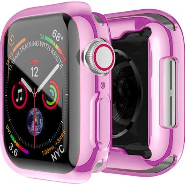 Ally Apple Watch Uyumlu 7 45MM 360 Koruma Ultra Slim Silikon Kılıf