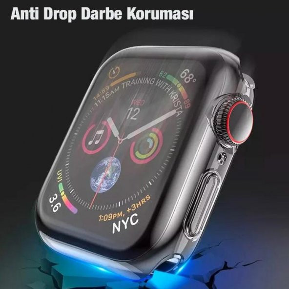 Ally Apple Watch Uyumlu 7 45MM 360 Koruma Ultra Slim Silikon Kılıf - 4