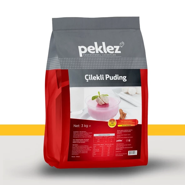 Çilekli Puding 3 kg