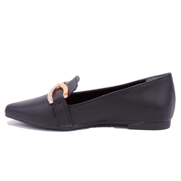 Dagoster DZA07-118106 Siyah Klasik Düz Topuklu Kadın Ayakkabı - 3