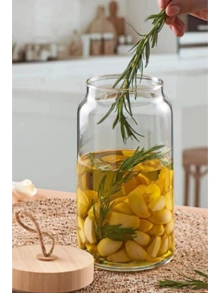 Paşabahçe 43593 Woody Bambulu Cam Kavanoz 1130 cc - Resim 2