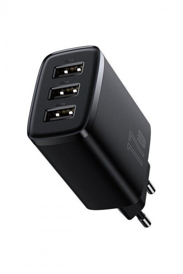 Baseus Kompakt 3 Usb Portlu 17w Hızlı Şarj Başlığı Adaptörü - 2