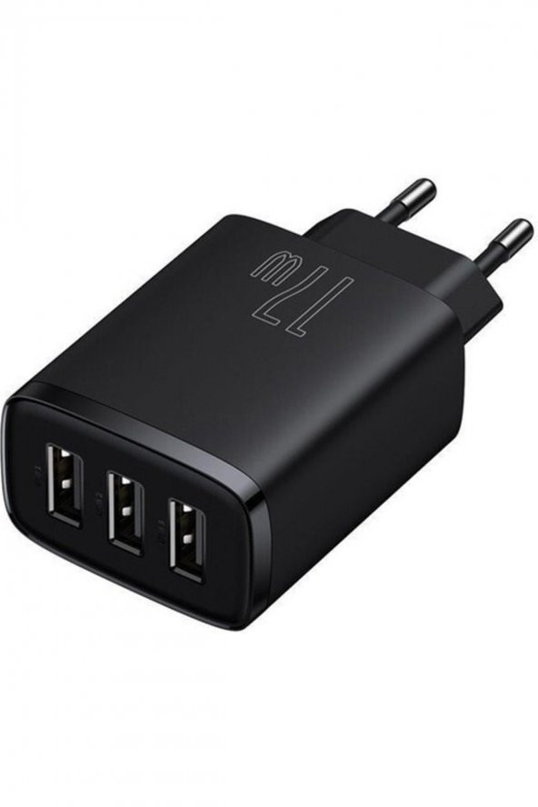 Baseus Kompakt 3 Usb Portlu 17w Hızlı Şarj Başlığı Adaptörü - 3