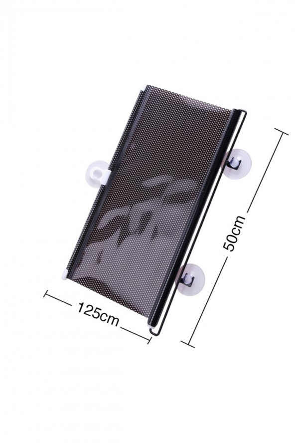 Araba Araç Içi Katlanabilir Araç Oto Ön Cam Güneşlik Branda 50x125cm Siyah - 2