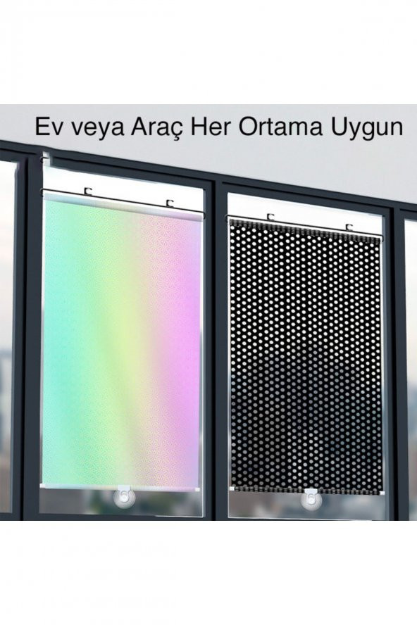 Araba Araç Içi Katlanabilir Araç Oto Ön Cam Güneşlik Branda 50x125cm Siyah - 5