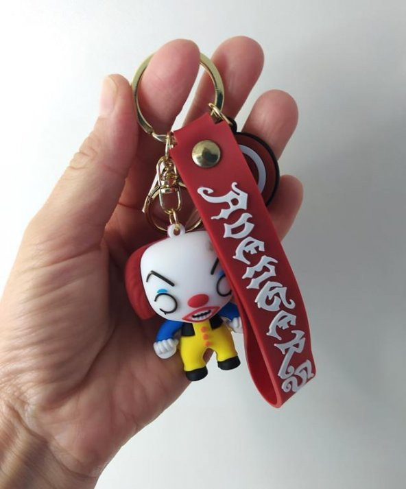 Anahtarlık Halloween Cadılar Bayramı Palyaço Silikon Anahtarlık Çanta Süsü Karakter Figür Oyuncak Aksesuar 14512 - 2