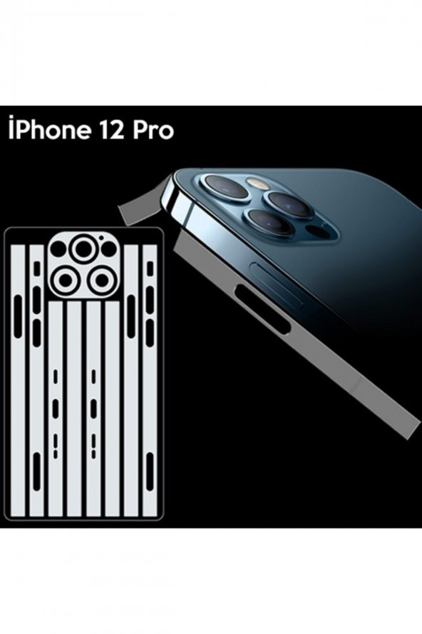 Iphone 12 Pro 6.1 Hidrojel Hayalet Yan Alt Üst Kamera Kaplama Film Şeffaf