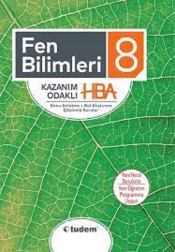 8. Sınıf Fen Bilimleri Kazanım Odaklı HBA Tudem Yayınları