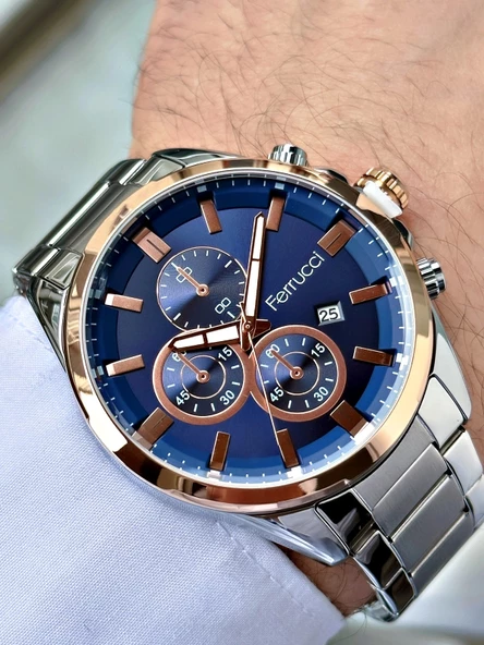 Ferrucci takvimli erkek kol saati 3 Atm su geçirmezlik - Resim 5