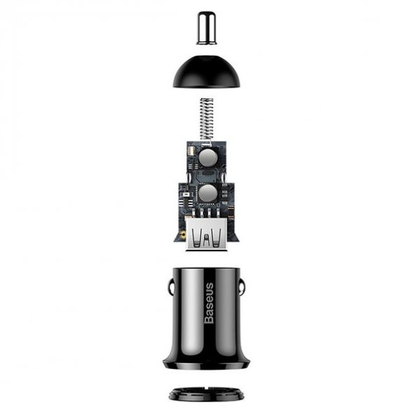 Baseus Grain Pro Dual Usb 4.8A Max Çıkışlı Hızlı Araç Şarj Başlık - 3