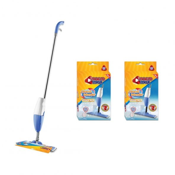 MACROMAX Clean&wonder Sprey Mop + 2 Yedek Mop