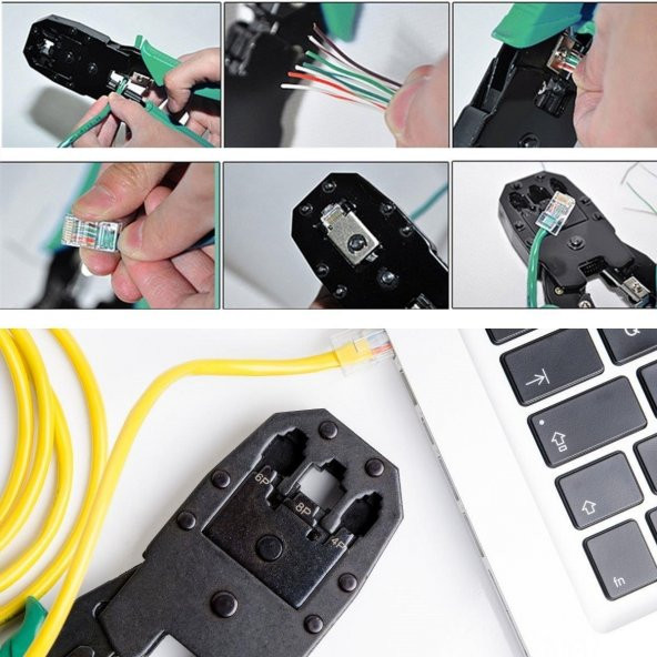 ZhlTools 3ü 1 Arada Modüler Kablo Sıkma,Soyma ve Kesme Pensesi - 2